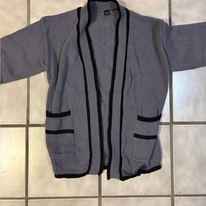 Men's Gray Cardigan Sweater